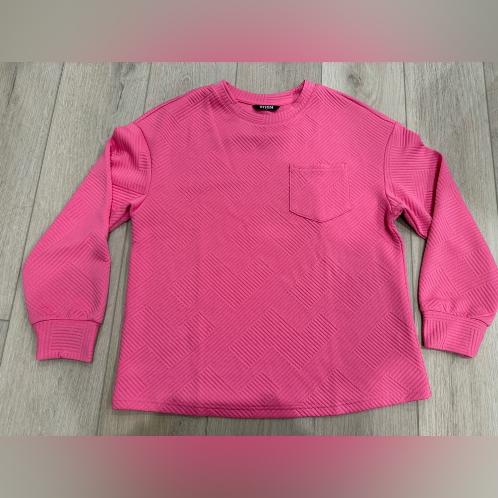 BTFBM - Women’s Stylish Pink Shirt Sweater - Size S - NWOT